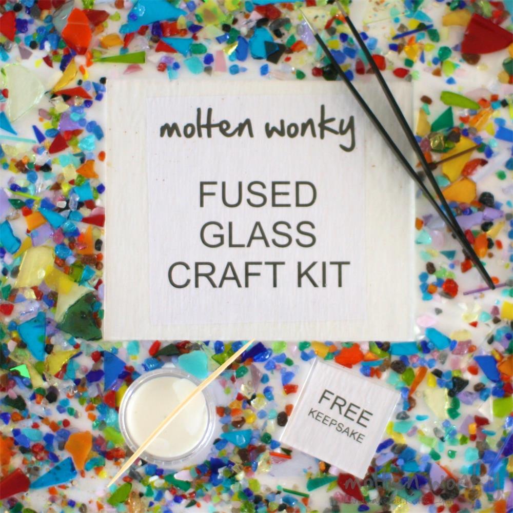 Handmade fused glass gifts and decorations molten wonky by Katie Lynn