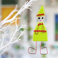 fused glass elf Christmas decoration 
