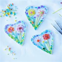 mini heart fused glass make at home kits