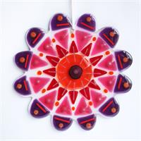 fused glass mandala by molten wonky 