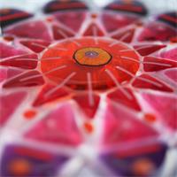 handmade fused glass mandala 