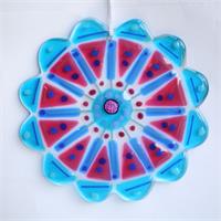 handmade fused glass mandala 