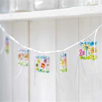 small square decoration bunting fused glass kit