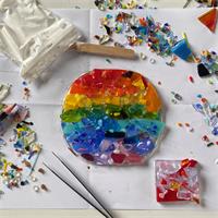 glass fusing round coaster making kit