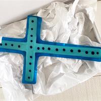 turquoise fused glass big cruxfix