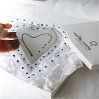 fused glass love heart
