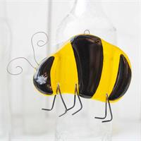 handmade fused glass bumble bee hanging decoration 