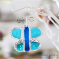 Funky fused glass butterfly to flutter around your house
