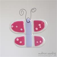 Funky fused glass butterfly to flutter around your house