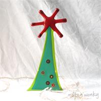cosmic tree fused glass decoration made by molten wonky