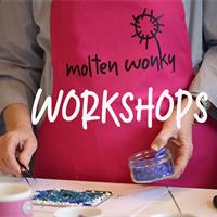 molten wonky fused glass workshops 