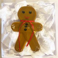 fused glass gingerbread man