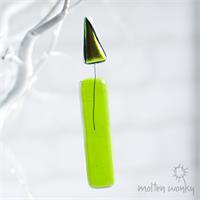 colourful glass candle from molten wonky