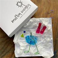 Peggy Fused Glass Bird Hanging Decoration
