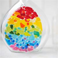 Easter egg rainbow make at home fused glass kit