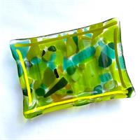 Fused glass soap dish 