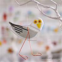 Seagull handmade seaside glass gift by molten wonky