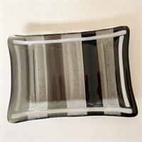 Fused glass soap dish 