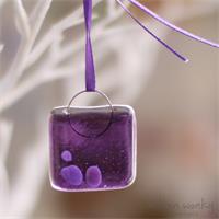 violet square glass nuggets