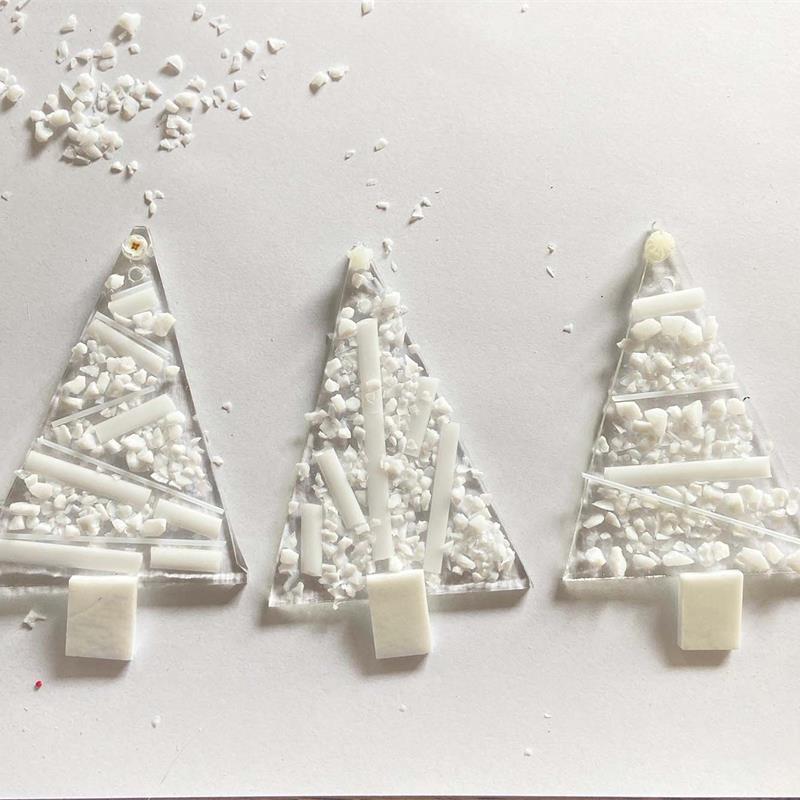 white Christmas tree make at home kit 