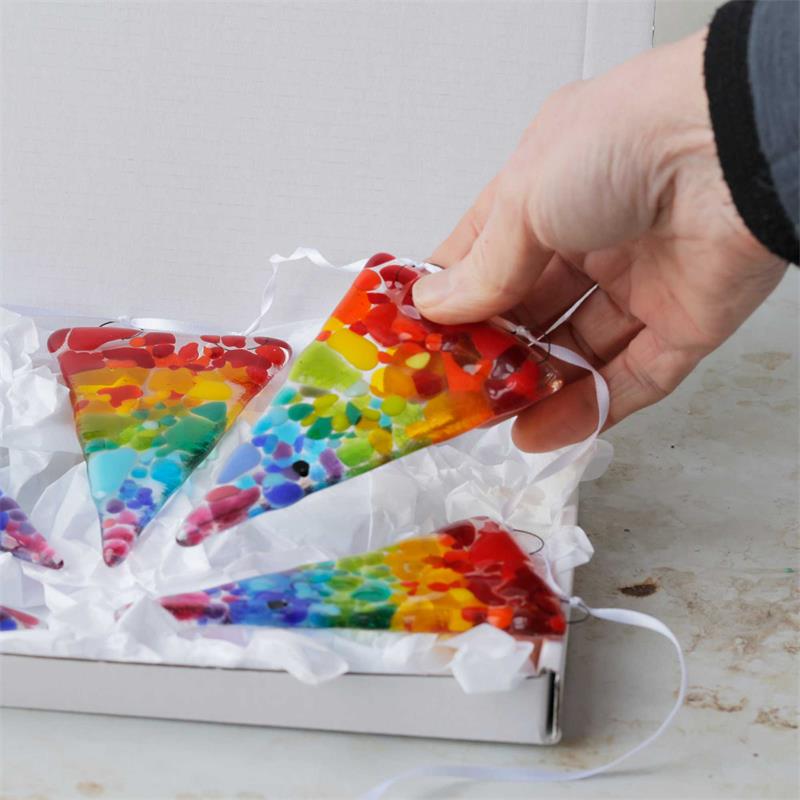 fused glass bunting rainbow creative kit