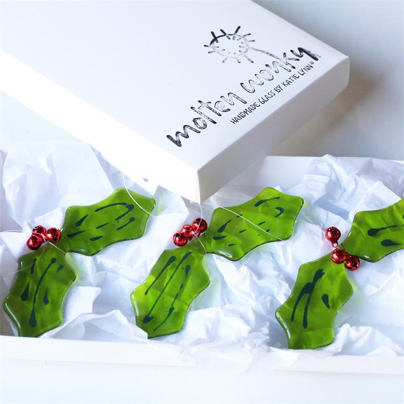 Christmas holly hanging decortion