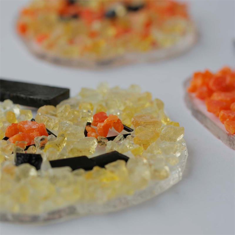 make at home glass halloween pumpkin craft kit 