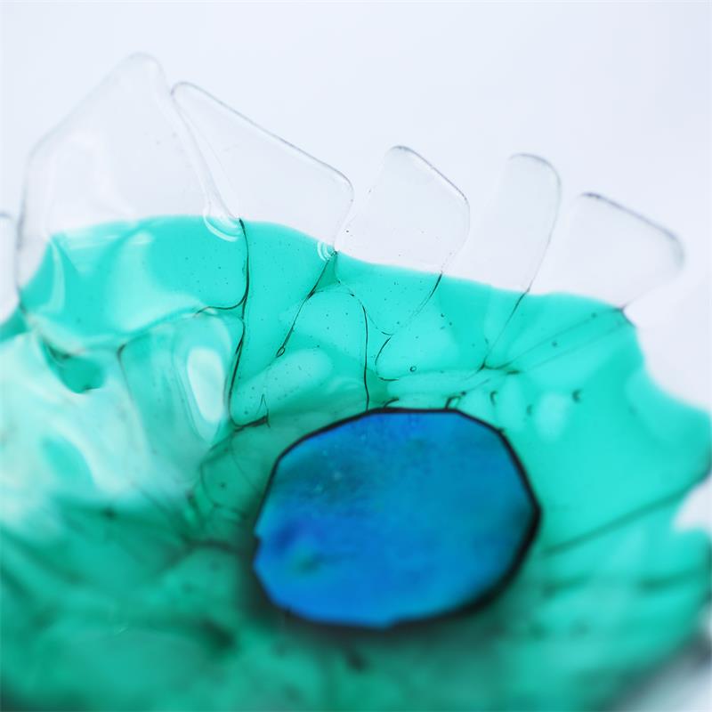 Fun fused glass fraggley bowl 