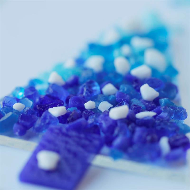 blue mini tree make at home glass fusing kit 