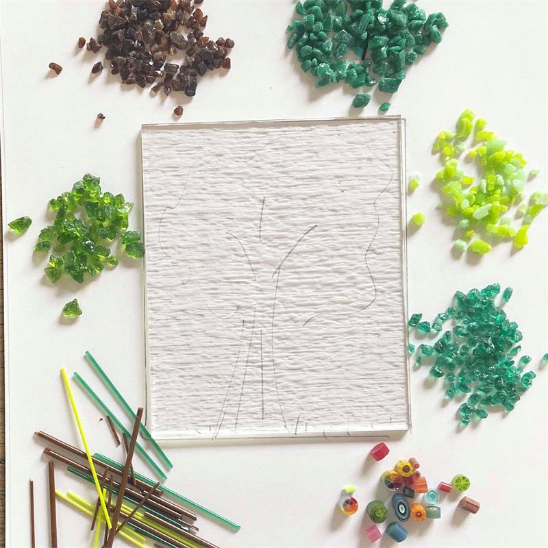 craft glass kit make at home tree picture 