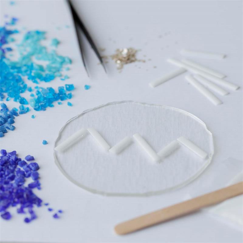 make at home fused glass blue bauble kit 