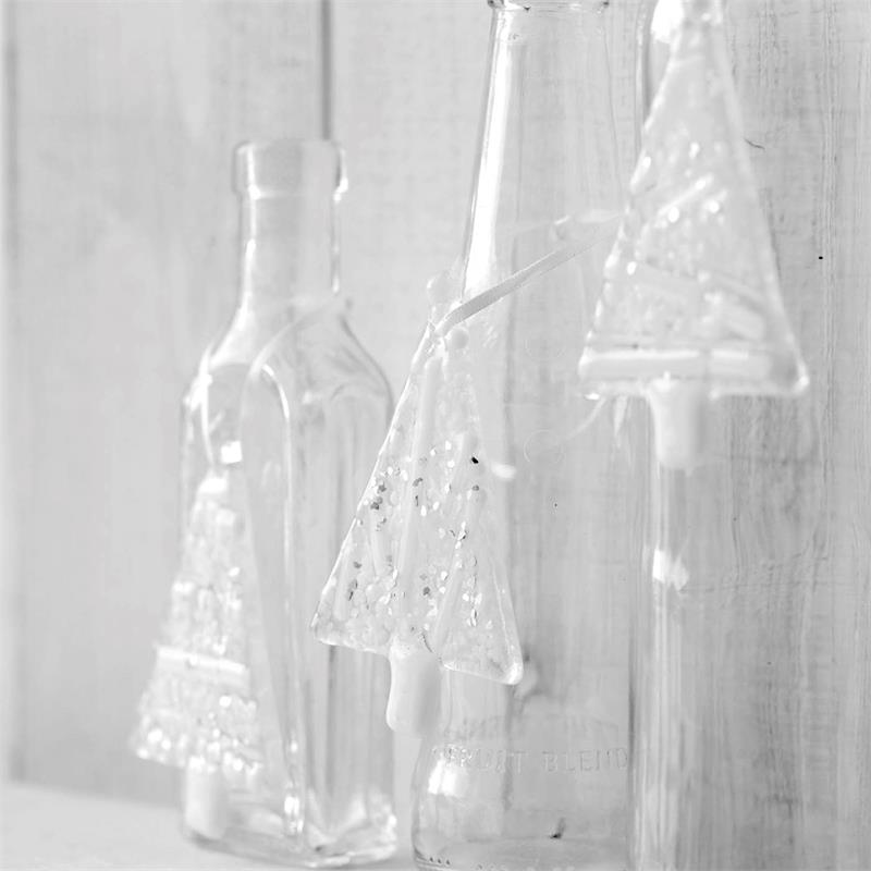 white mini Christmas tree make at home glass fusing kit 