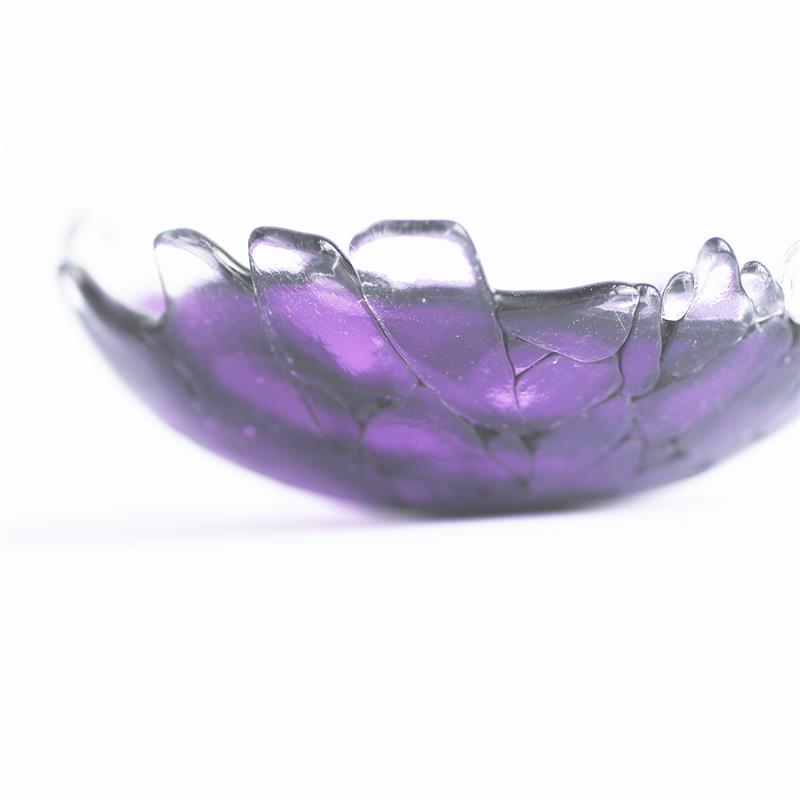 Fun purple fused glass fraggley bowl 