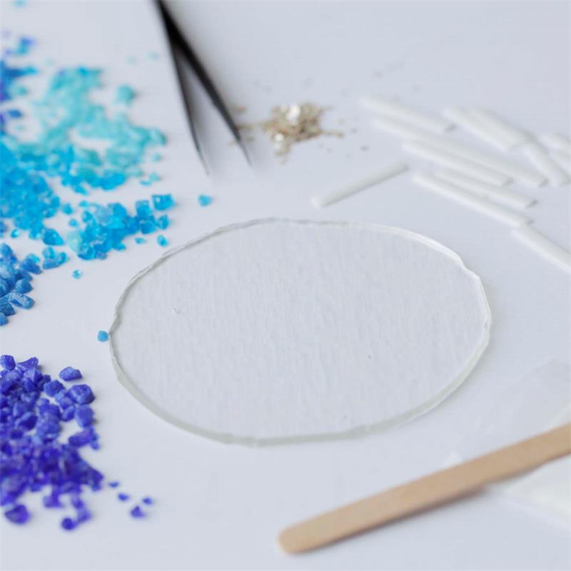 make at home fused glass blue bauble kit 