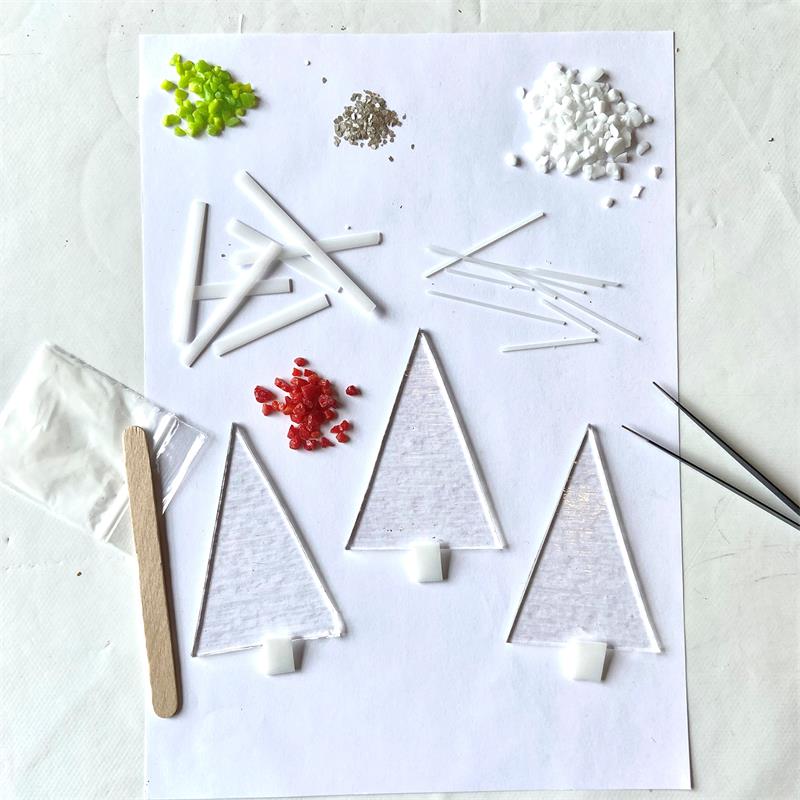 craft kit to make at home fused glass hanging decorations 