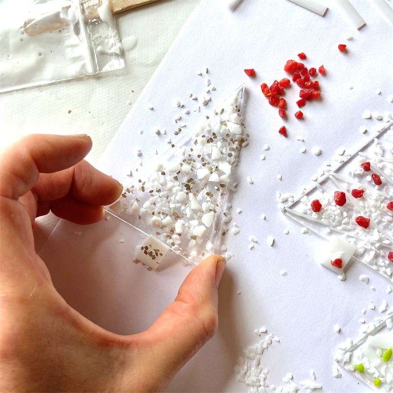 white christmas tree glass fusing kit 