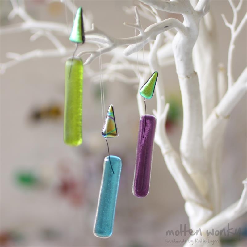 fused glass candles 