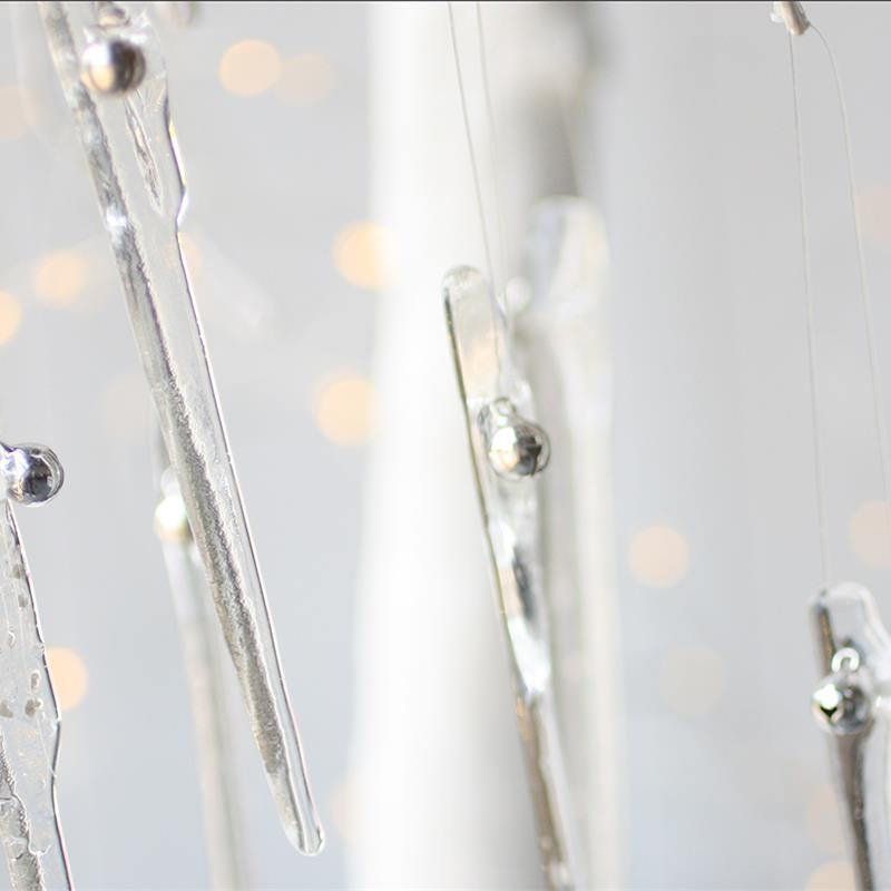 fused glass glitter icicles box set of 13