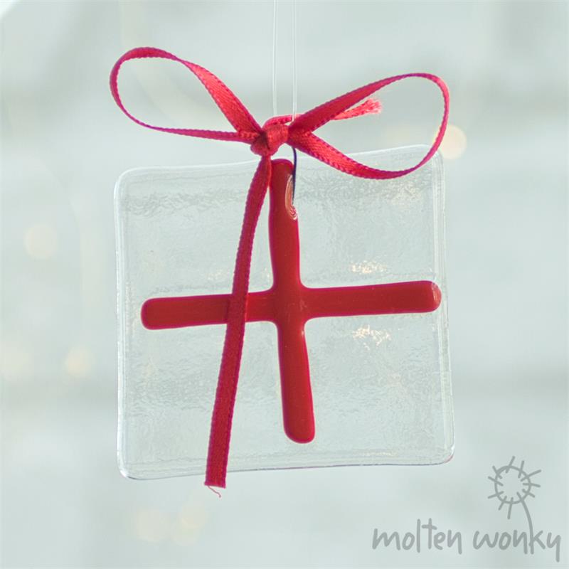 clear glass gift decoration 