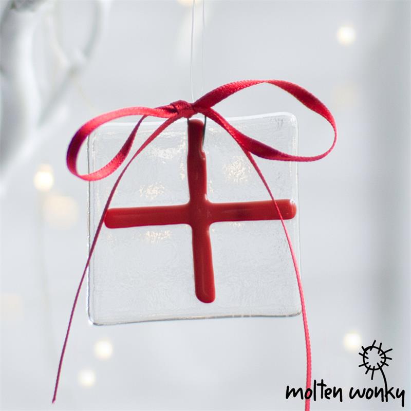 Fused glass hanging pressie present decoration 