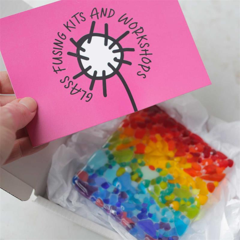 make at home fused glass coaster kit