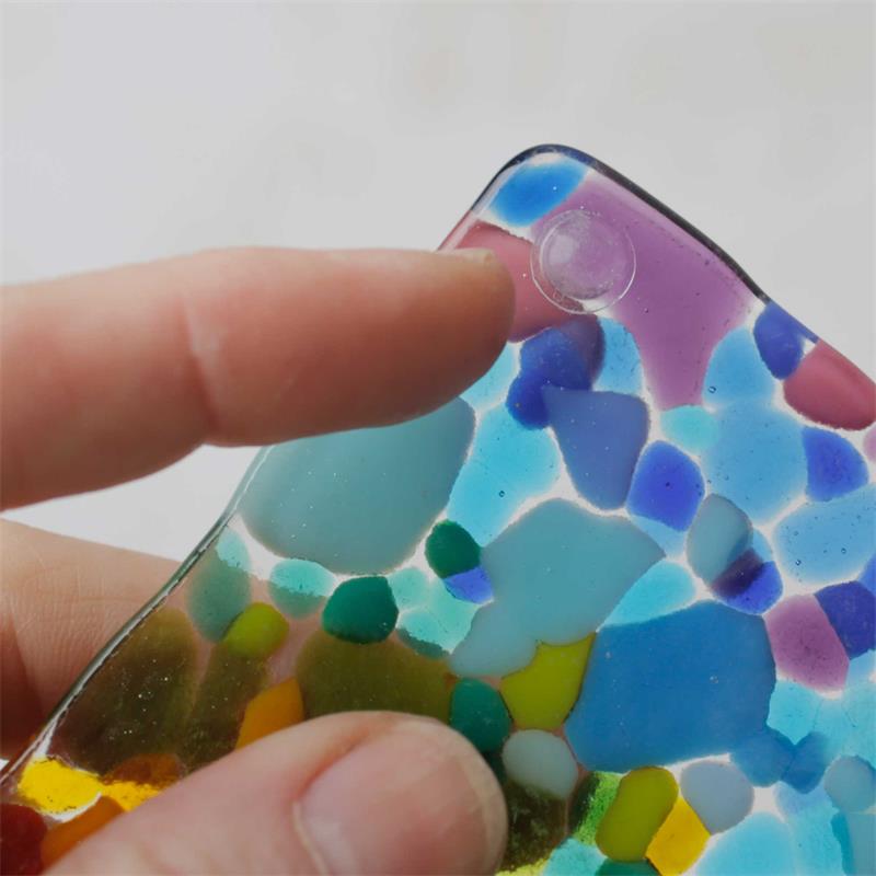 make at home fused glass rainbow coaster kit 