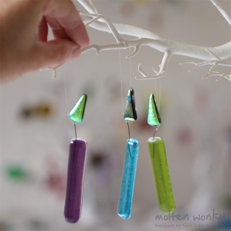fused glass candles 