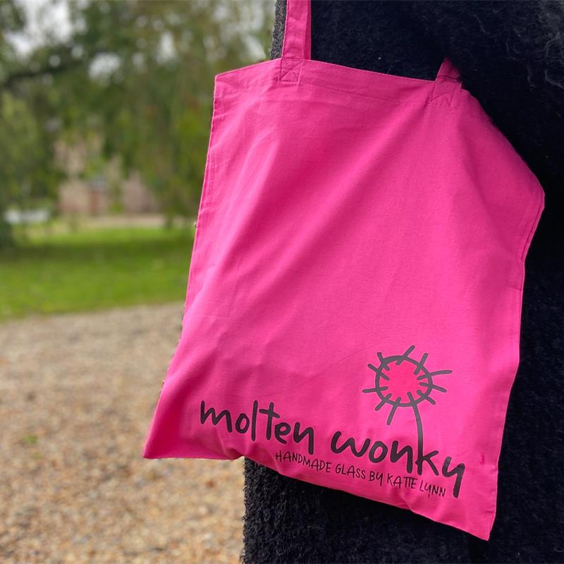 tote bag with molten wonky logo