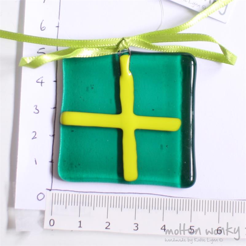 Fused glass hanging pressie present decoration 