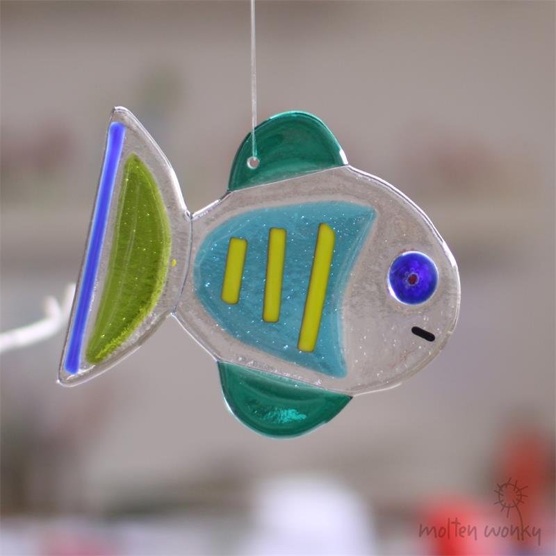 Fused Glass Summer Time Decorations from molten wonky