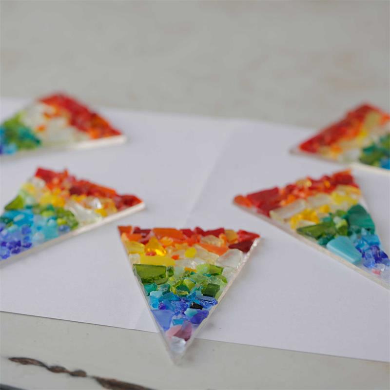fused glass bunting rainbow creative kit