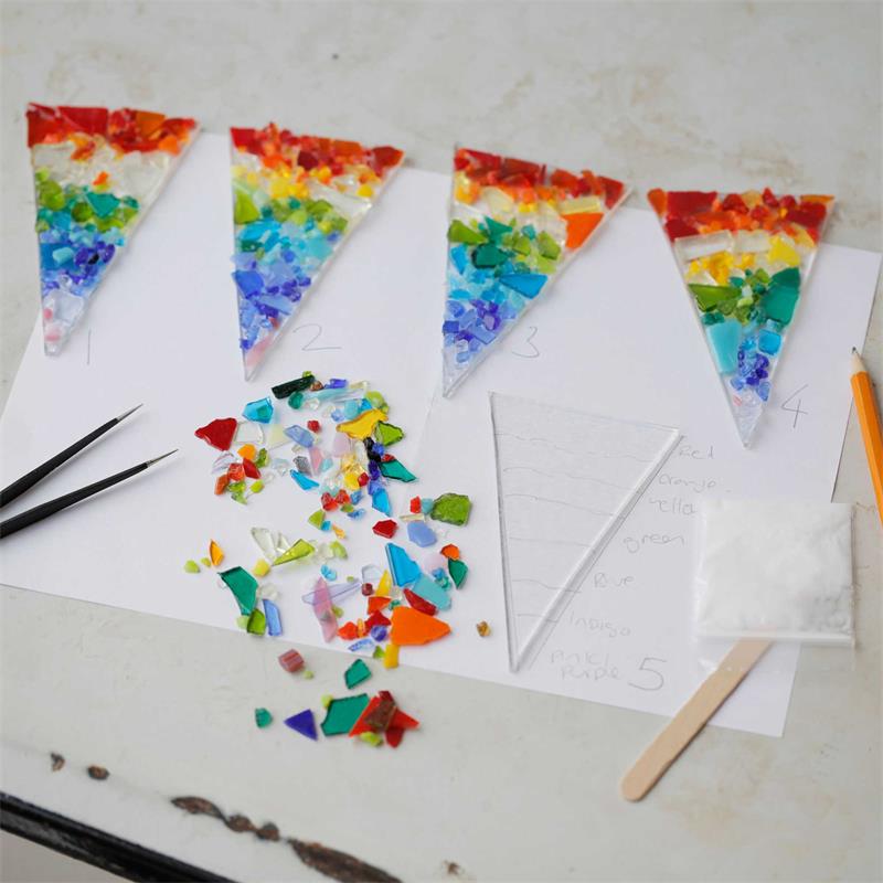 fused glass bunting rainbow creative kit