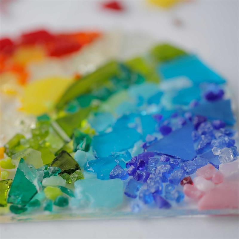 rainbow make at home fused glass kit