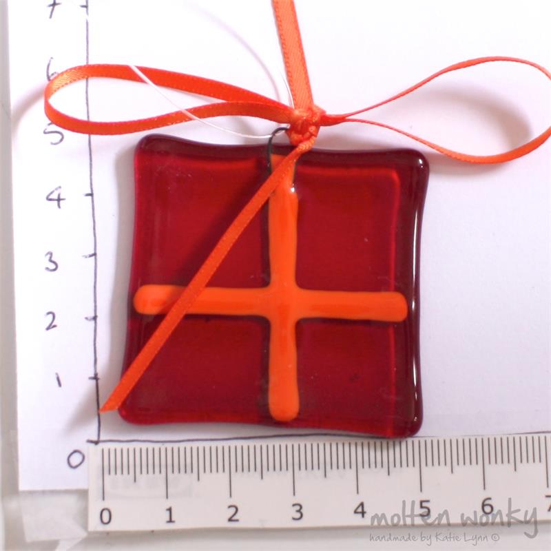 Fused glass hanging pressie present decoration 